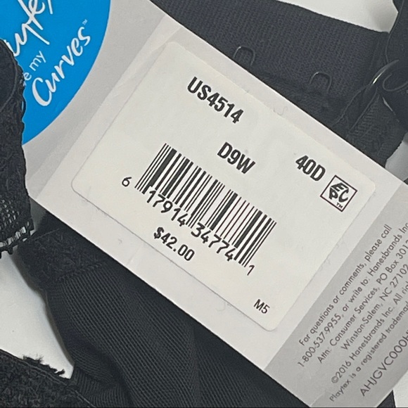 Play flex love my curves wired women’s Bra size 40D Black Lace - Picture 4 of 8